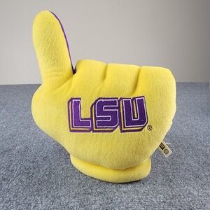 LSU Geaux Tigers Plush Foam #1 Fan Finger Hand Glove Factory Purple Gold